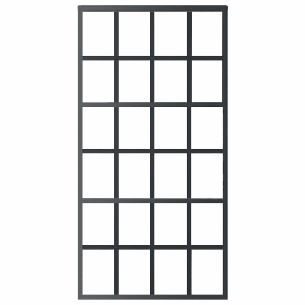 Schiebetür ESG-Glas und Aluminium 102x205 cm Schwarz