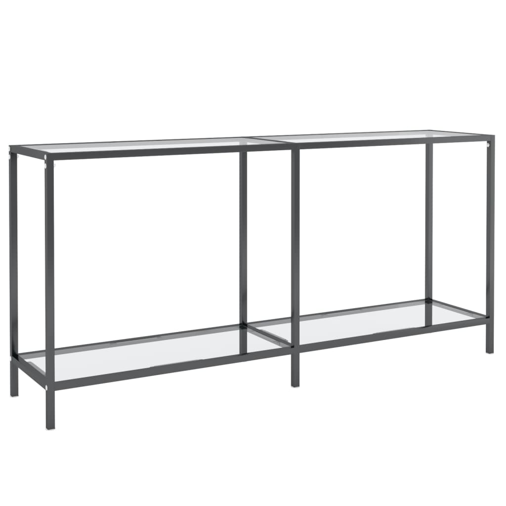 Konsolbord Transparent 160x35x75,5 cm Hærdet glas