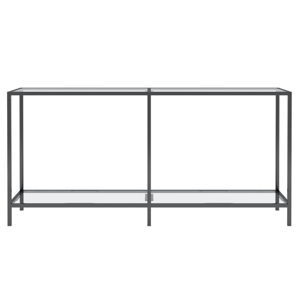 Konsolbord Transparent 160x35x75,5 cm Hærdet glas
