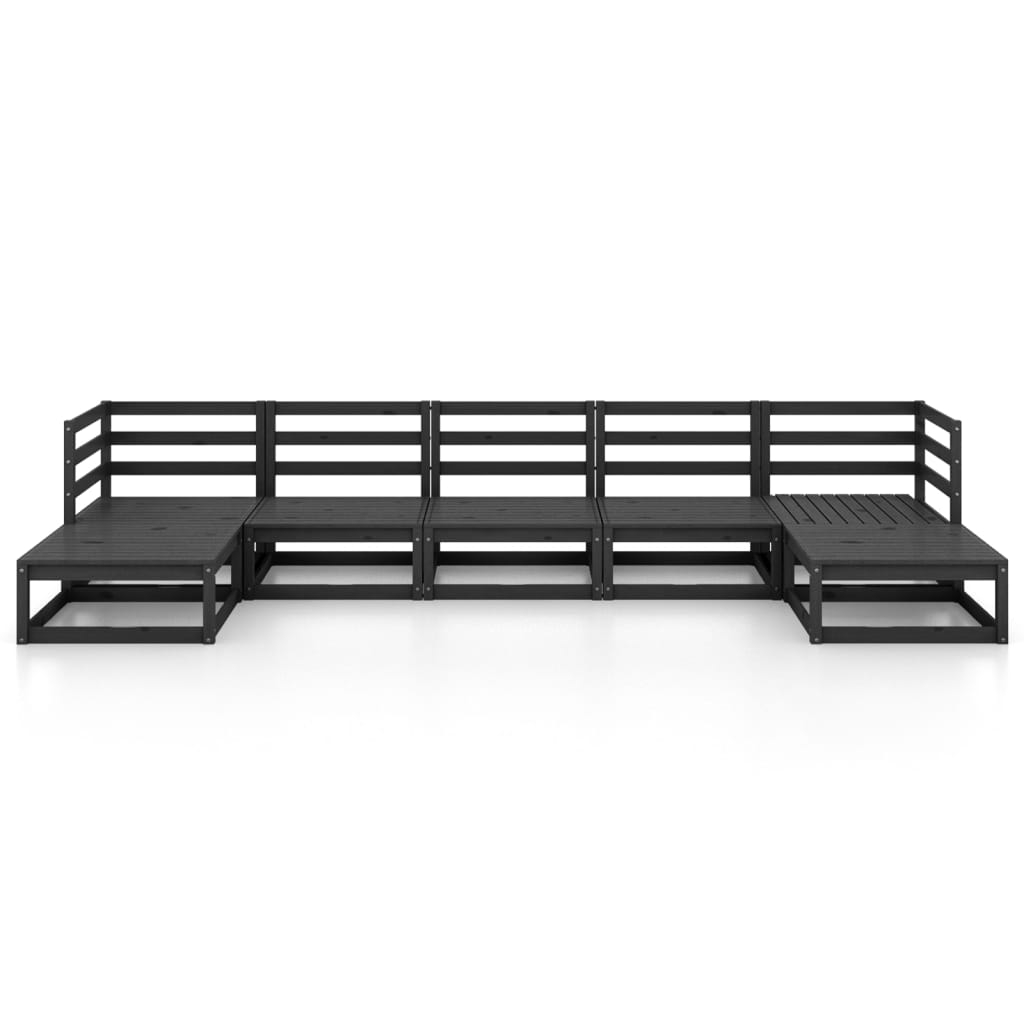7-tlg. Garten-Lounge-Set Massivholz Kiefer