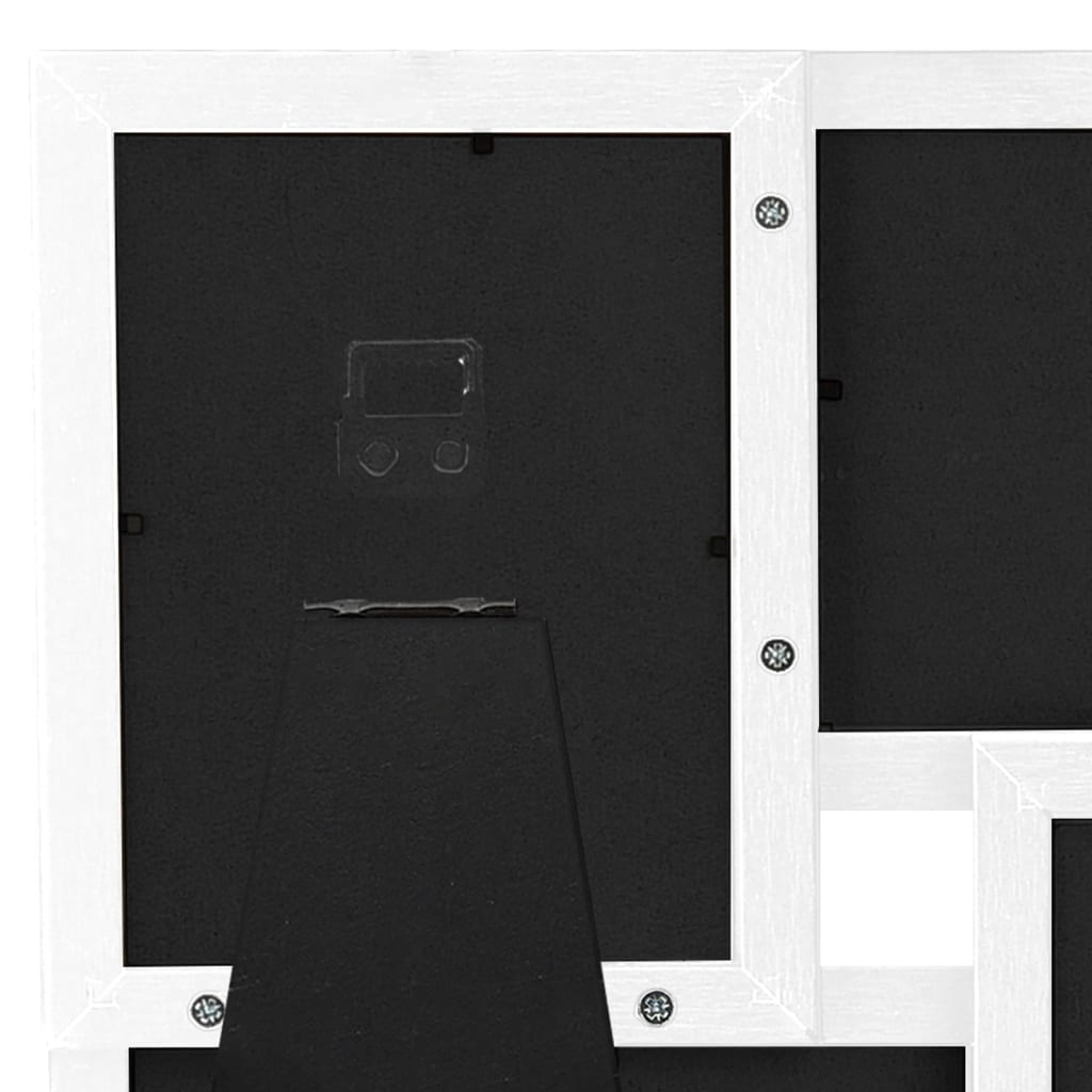 Collage billedramme til 4x (10x15 cm) fotos hvid MDF