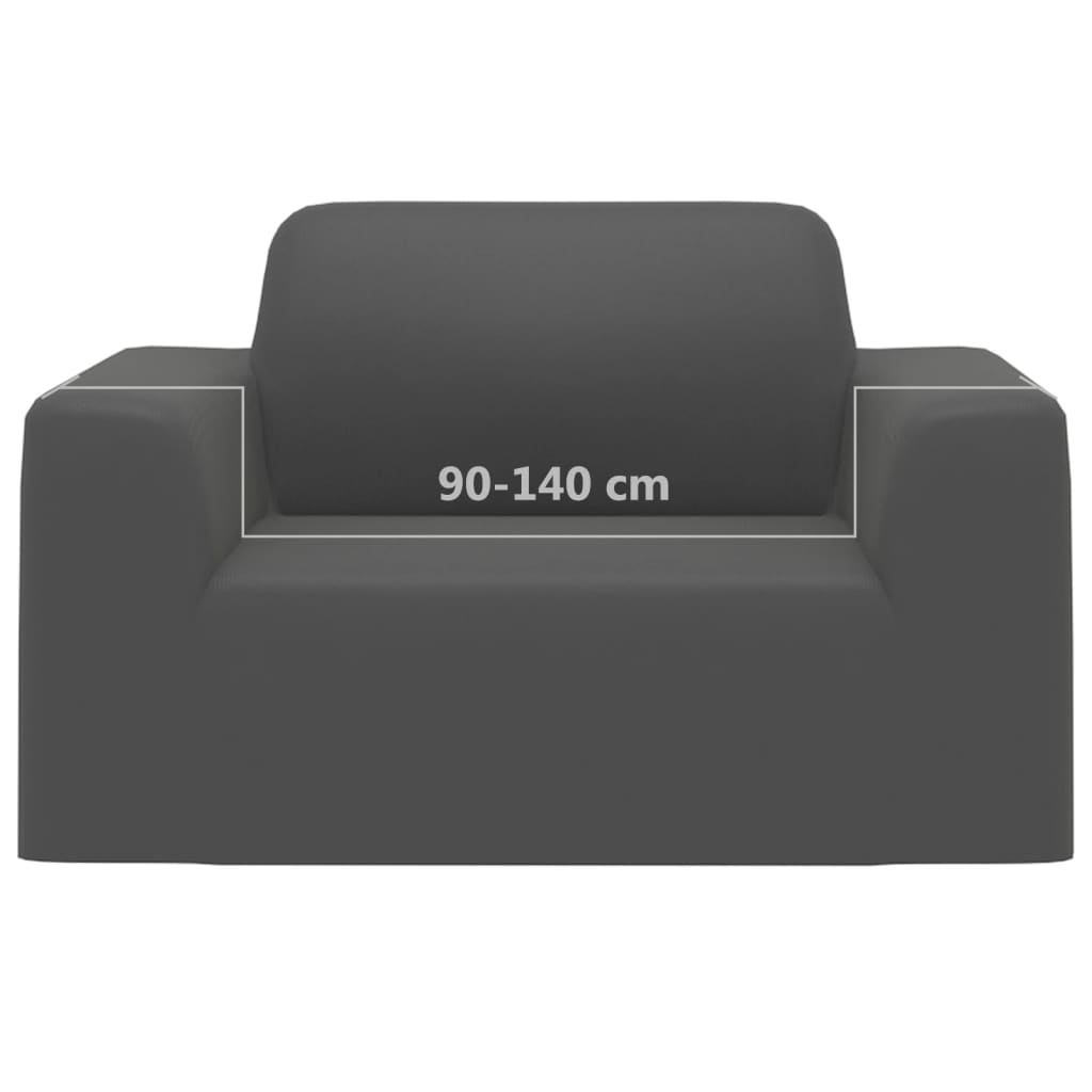 Stretch Sofabetræk Antracit Polyester Jersey