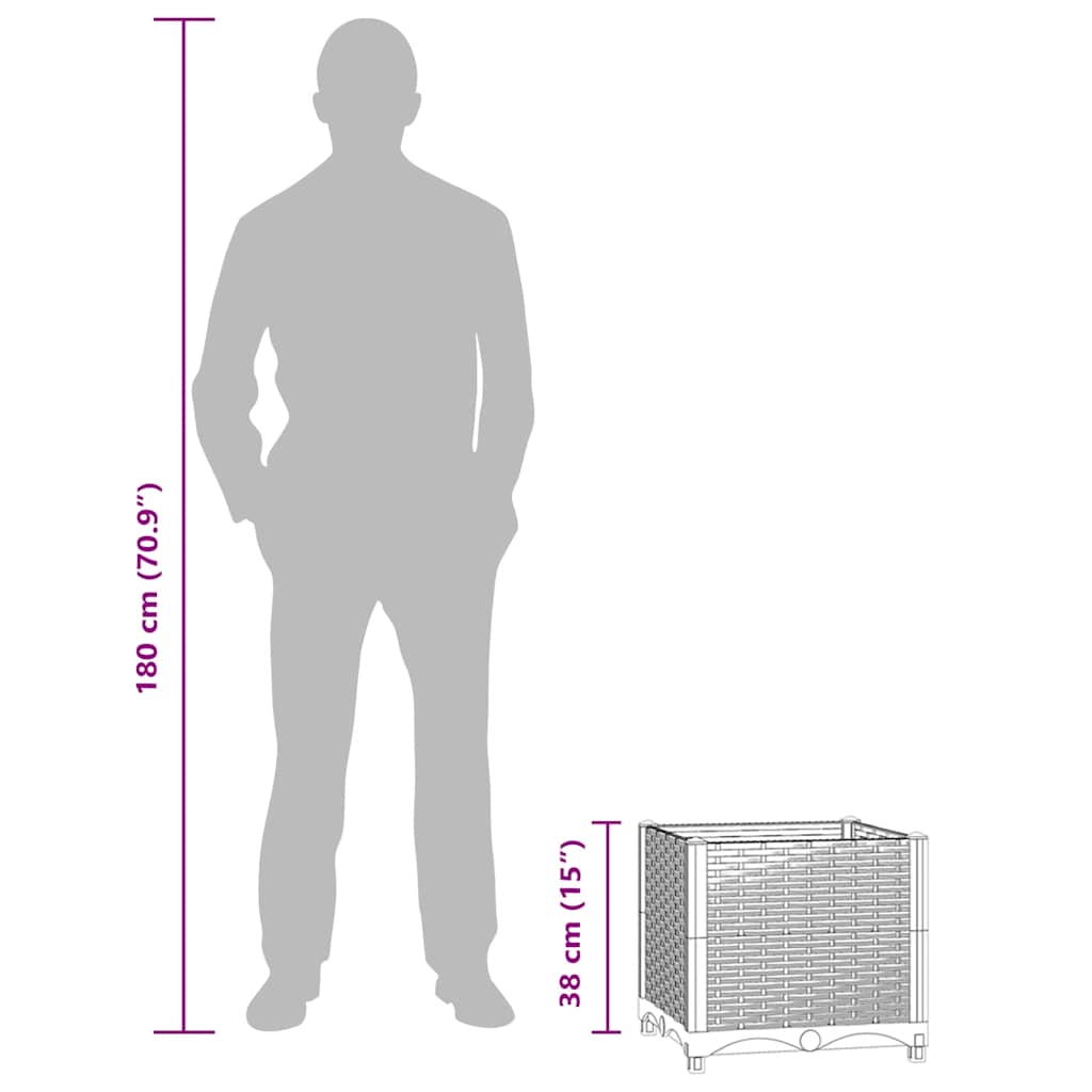 Hochbeet 40x40x38 cm Polypropylen