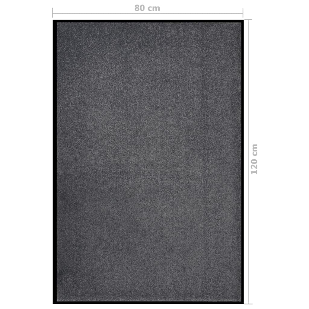 Dørmåtte 80x120 cm Antracit
