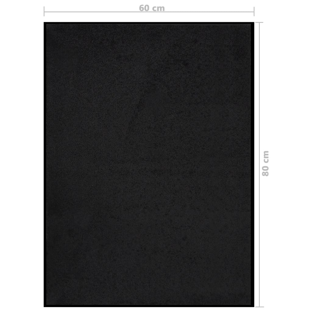 Dørmåtte 60x80 cm Sort