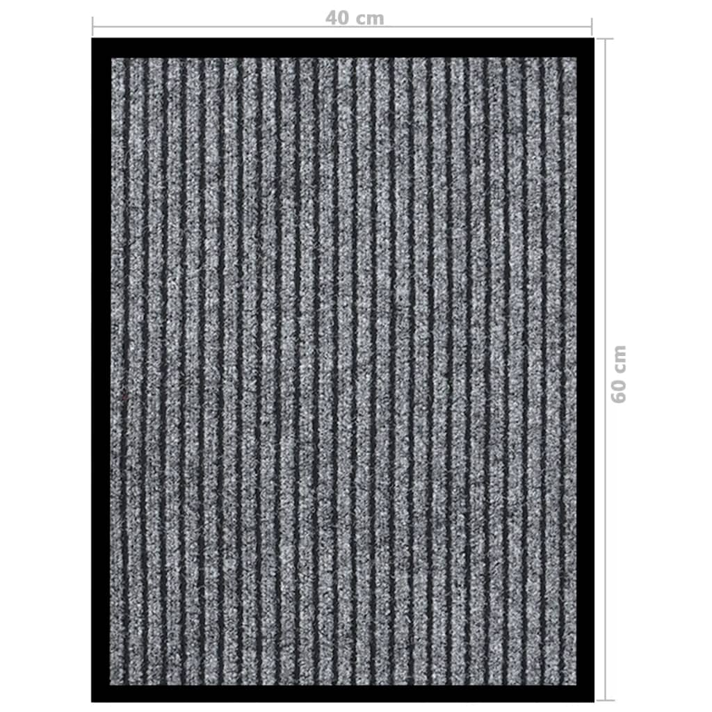 Dørmåtte Gråstribet 40x60 cm