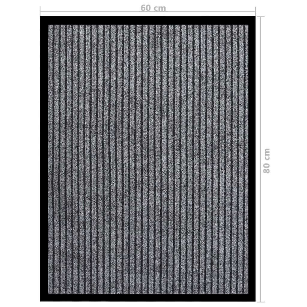 Dørmåtte Stribet Grå 60x80 cm