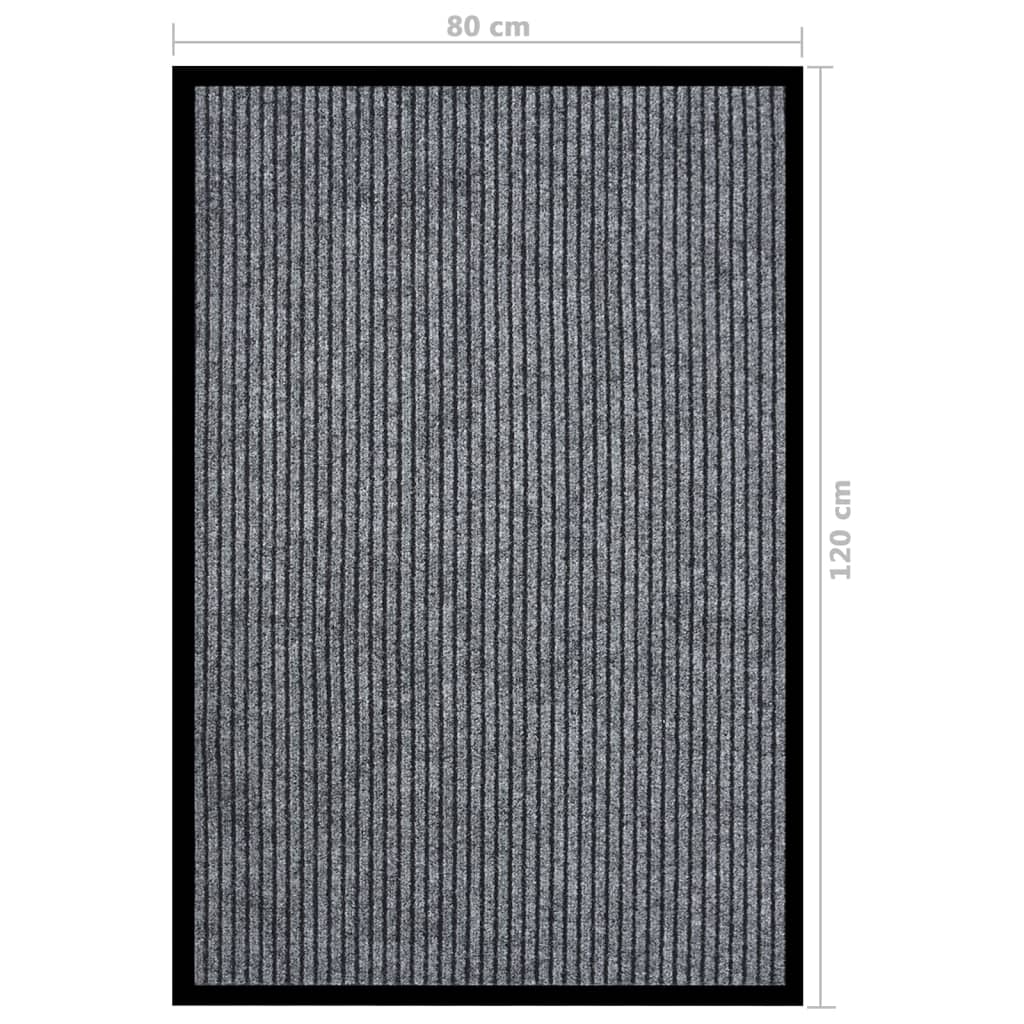 Dørmåtte Gråstribet 80x120 cm