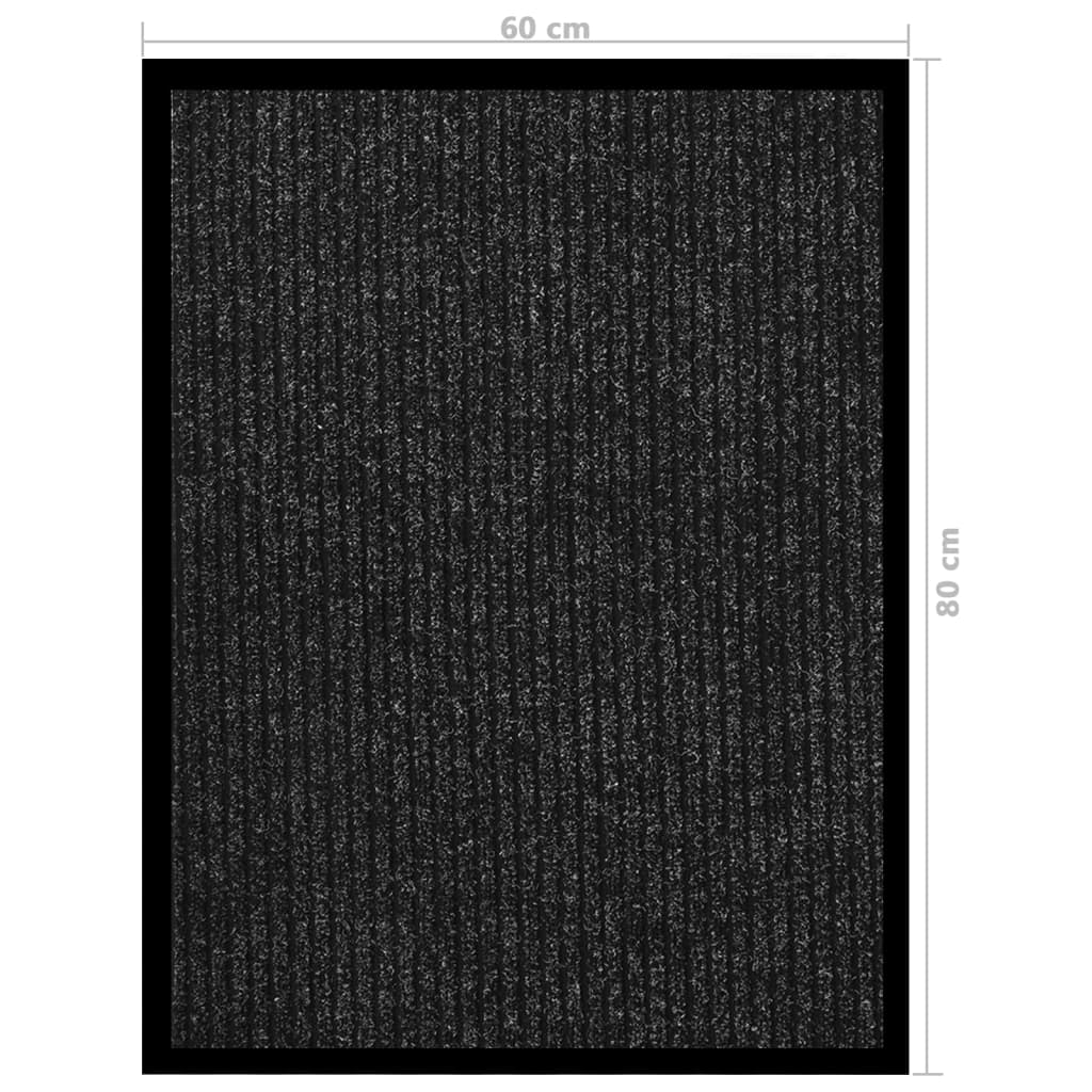 Dørmåtte Antracit Stribet 60x80 cm