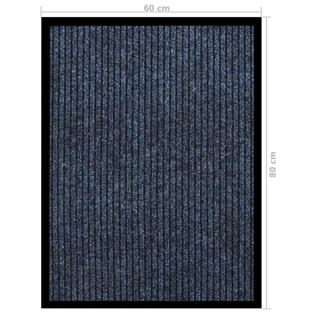 Dørmåtte Stribet Blå 60x80 cm