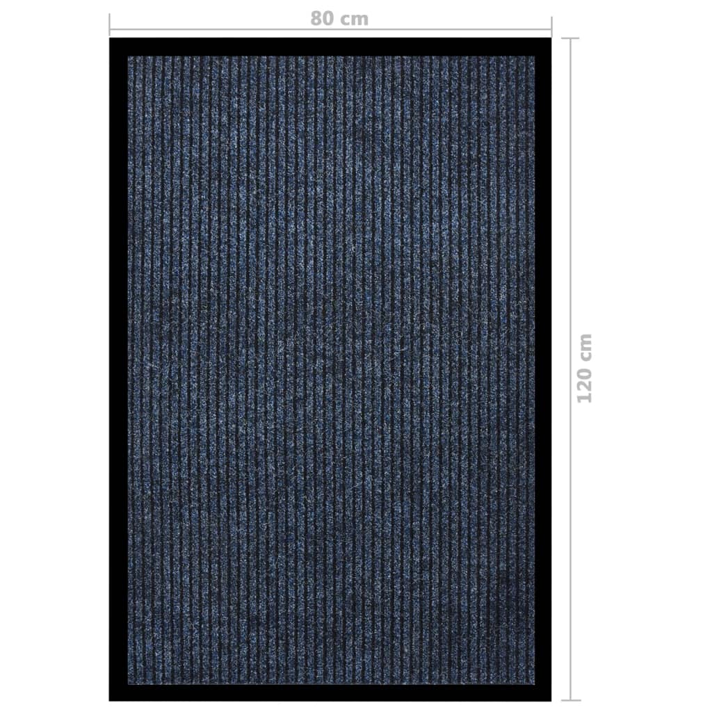 Dørmåtte Stribet Blå 80x120 cm