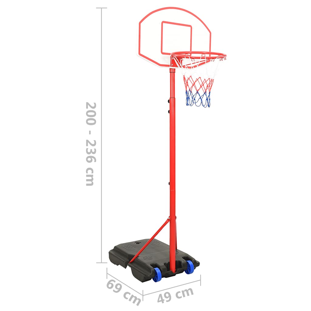 Bærbart Basketballsæt Justerbart 200-236 cm