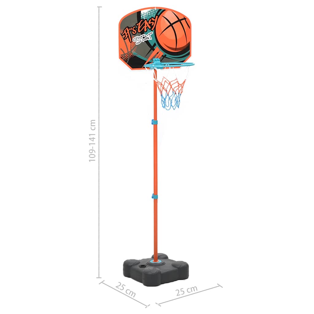 Transportabelt basketballspilsæt Justerbart 109-141 cm