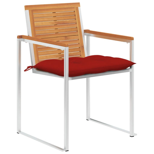 Gartenstühle 6 Stk. mit Kissen Massivholz Akazie