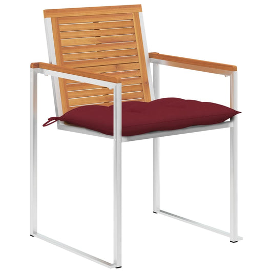 Gartenstühle 8 Stk. mit Kissen Massivholz Akazie