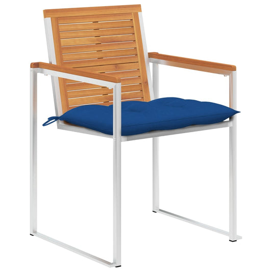 Gartenstühle 8 Stk. mit Kissen Massivholz Akazie