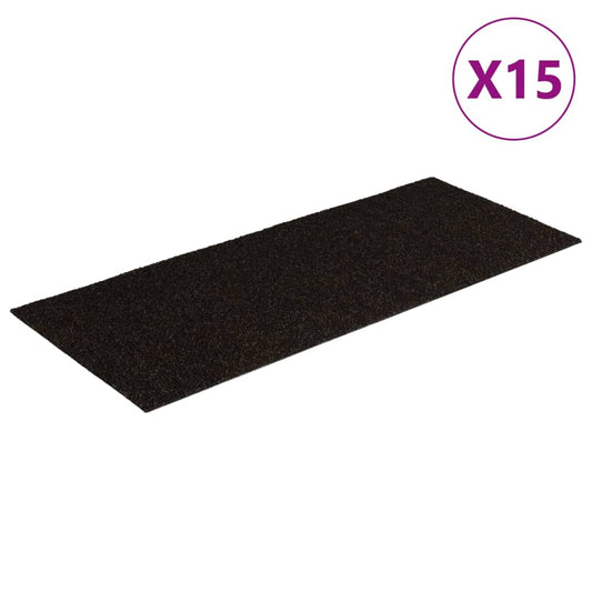 Stufenmatten Selbstklebend 15 Stk. 60x25 cm Dunkelbraun Rechteckig
