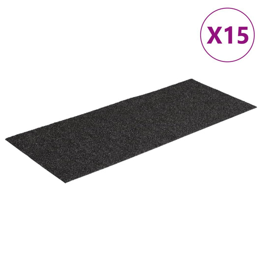 Stufenmatten Selbstklebend 15 Stk. 60x25 cm Anthrazit Rechteckig