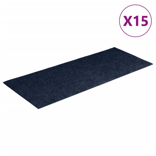 Stufenmatten Selbstklebend 15 Stk. 60x25 cm Marineblau Rechteckig