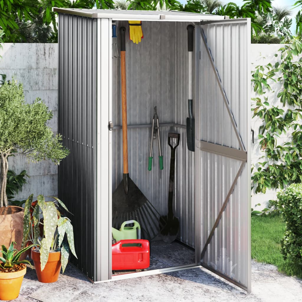 Værktøjsskur Grå 118,5x97x209,5 cm Galvaniseret stål
