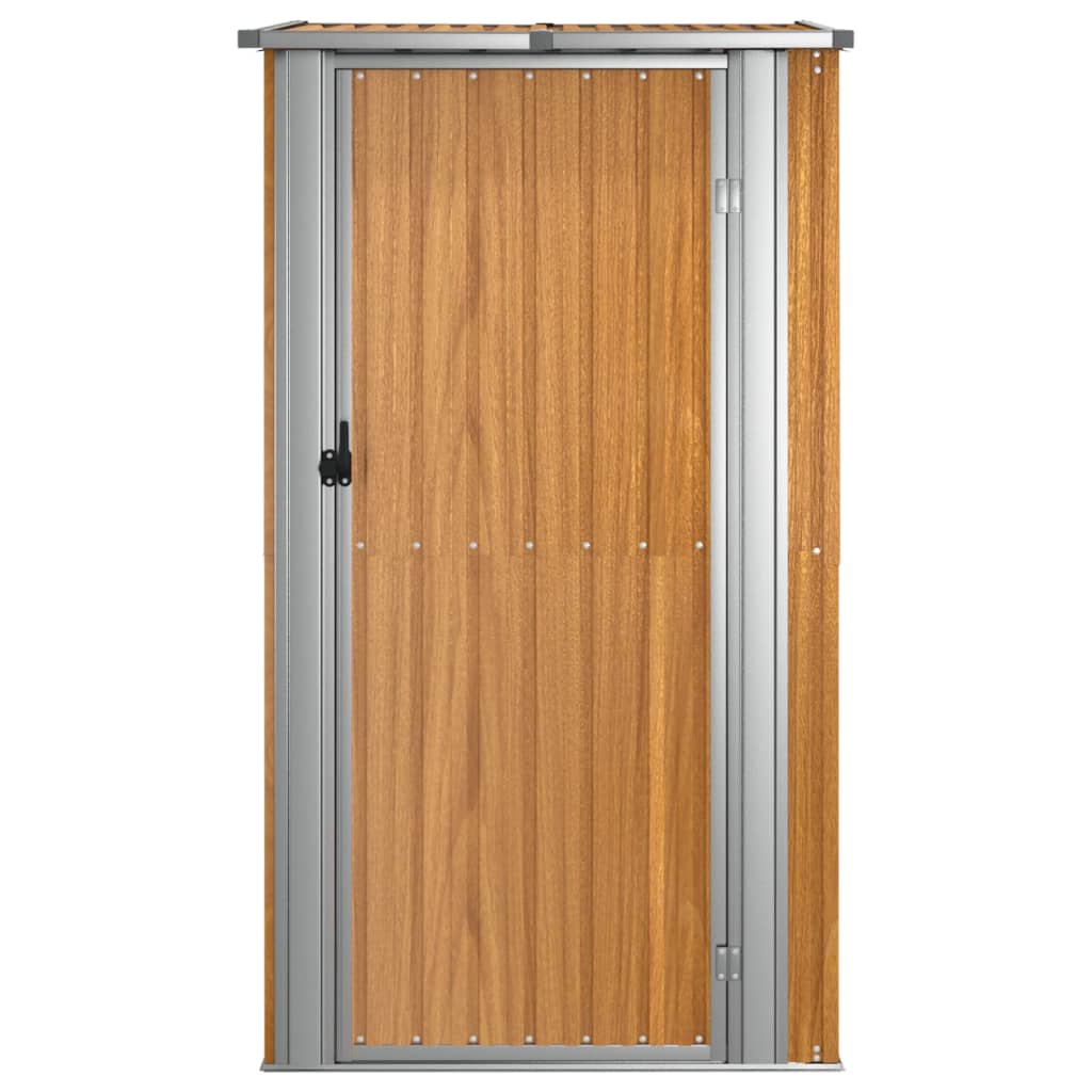 Redskabsskur Brun 118,5x97x209,5 cm Galvaniseret stål