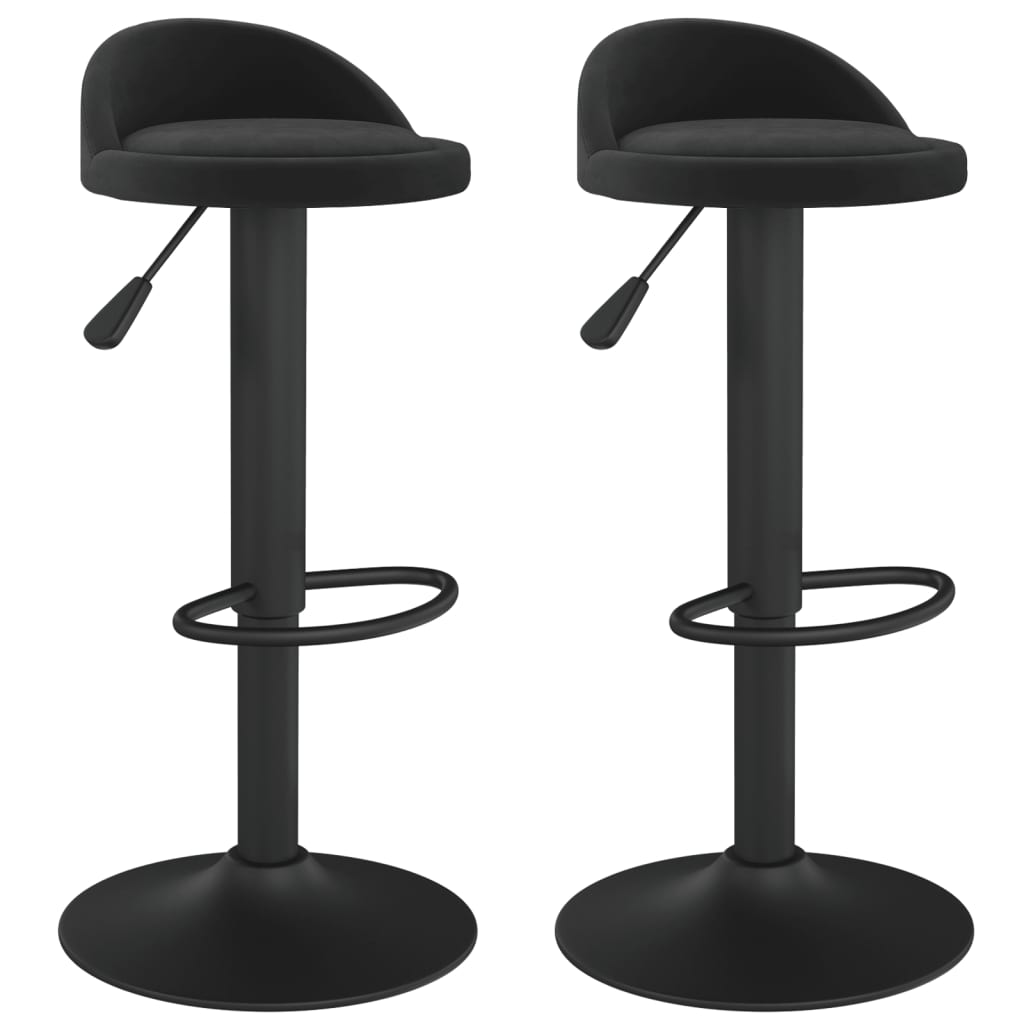 Barhocker 2 Stk. Schwarz Samt