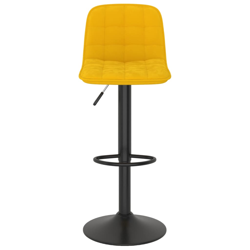 Barhocker 2 Stk. Gelb Samt