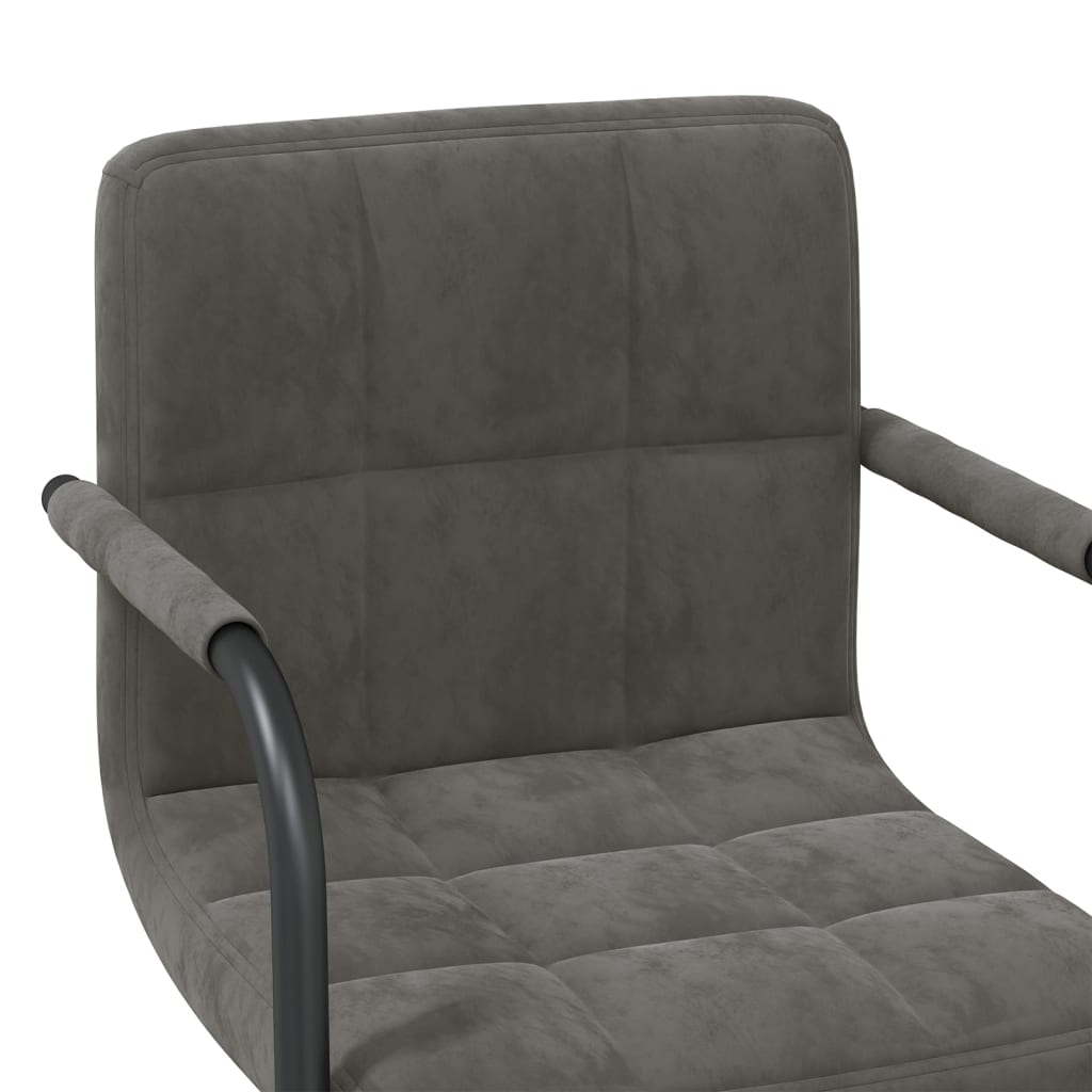 Barhocker Dunkelgrau Samt