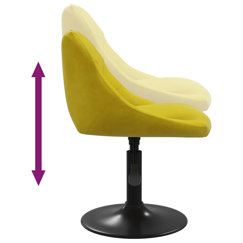 Barhocker aus senfgelbem Samt