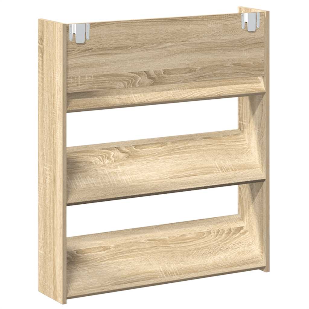 Wand-Schuhschrank Sonoma-Eiche 80x18x90 cm Holzwerkstoff