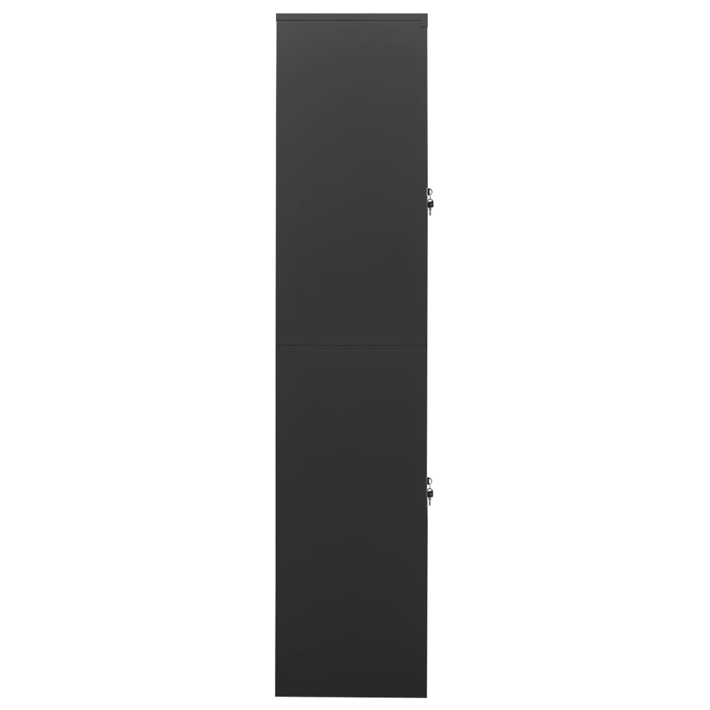 Büroschrank Anthrazit 90x40x180 cm Stahl