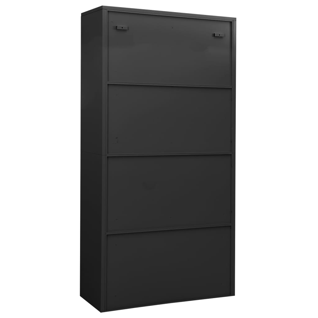 Büroschrank Anthrazit 90x40x180 cm Stahl