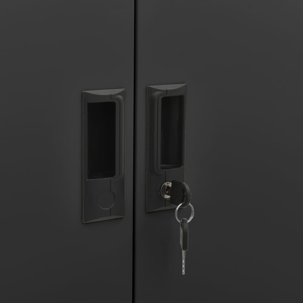 Büroschrank Anthrazit 90x40x180 cm Stahl