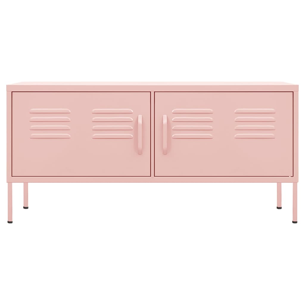 TV-Schrank Rosa 105x35x50 cm Stahl