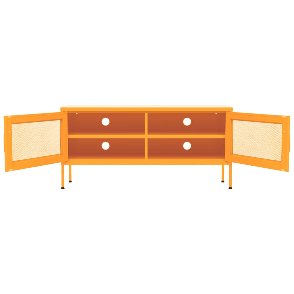TV-skab Sennep Gul 105x35x50 cm Stål