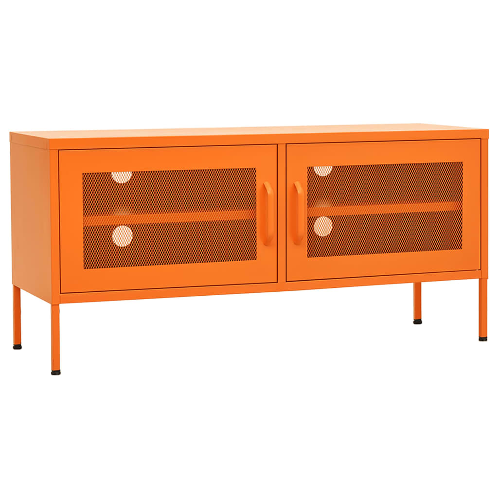 TV-skab Orange 105x35x50 cm Stål