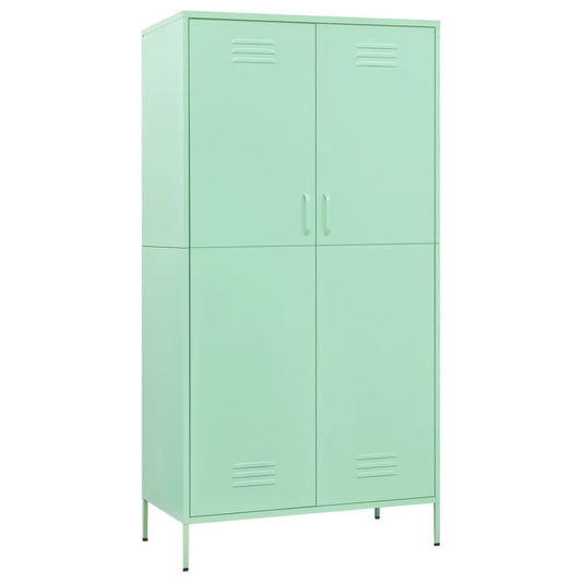 Kleiderschrank Minzgrün 90x50x180 cm Stahl