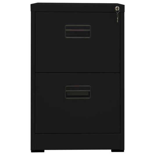 Aktenschrank Schwarz 46x62x72,5 cm Stahl