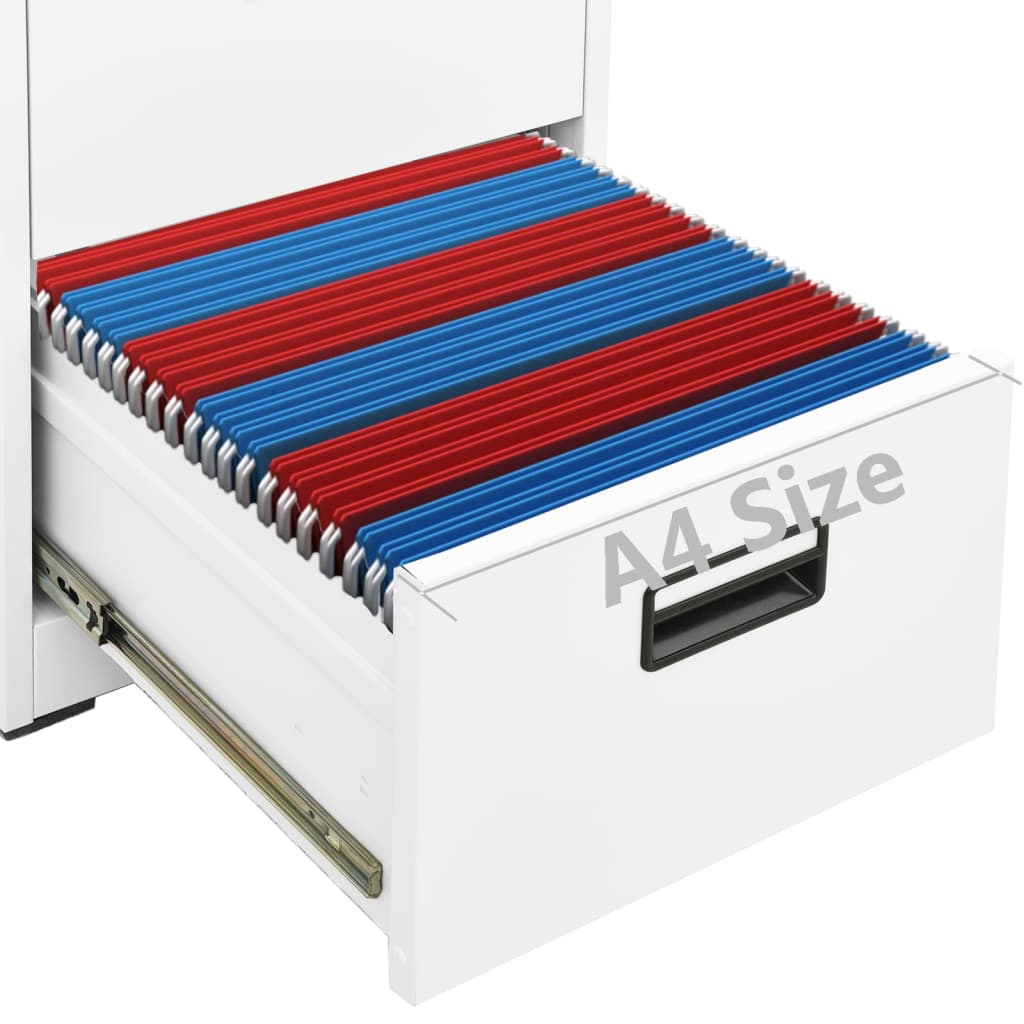Arkivskab Hvid 46x62x102,5 cm Stål