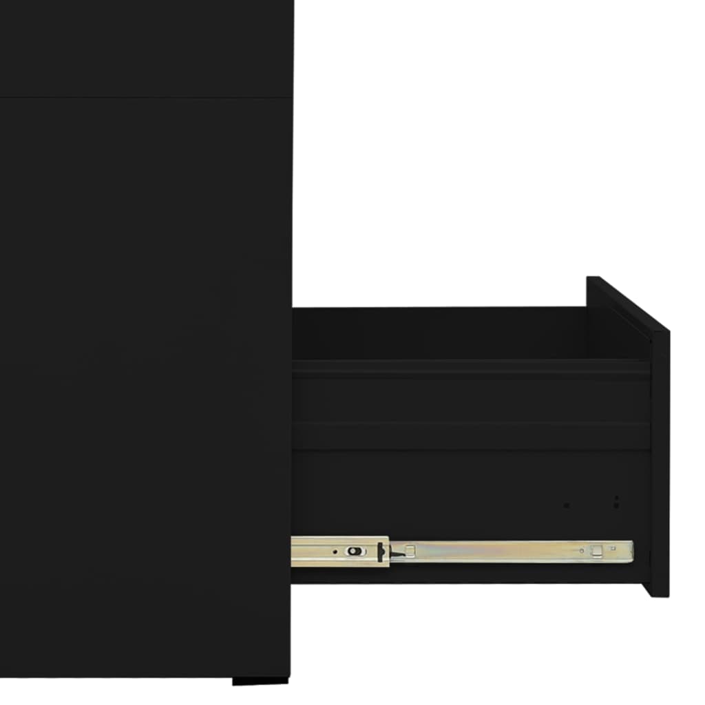 Arkivskab Sort 46x62x102,5 cm Stål