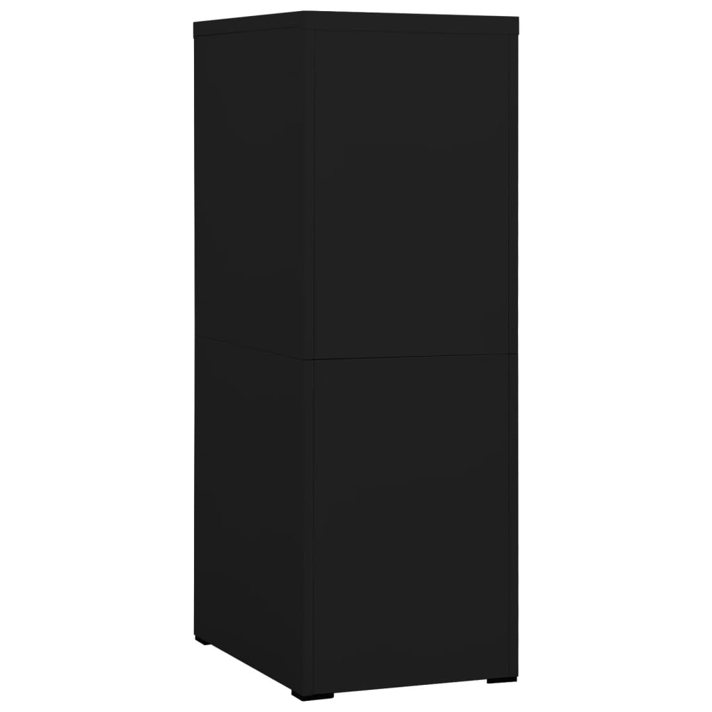 Arkivskab Sort 46x62x133 cm Stål