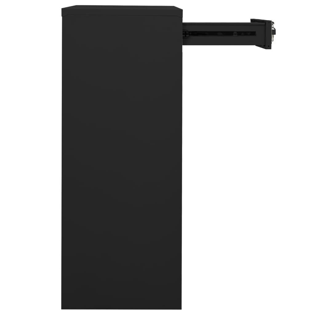 Kontorskab Antracit 90x40x102 cm Stål