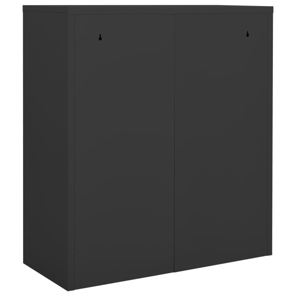 Kontorskab Antracit 90x40x102 cm Stål