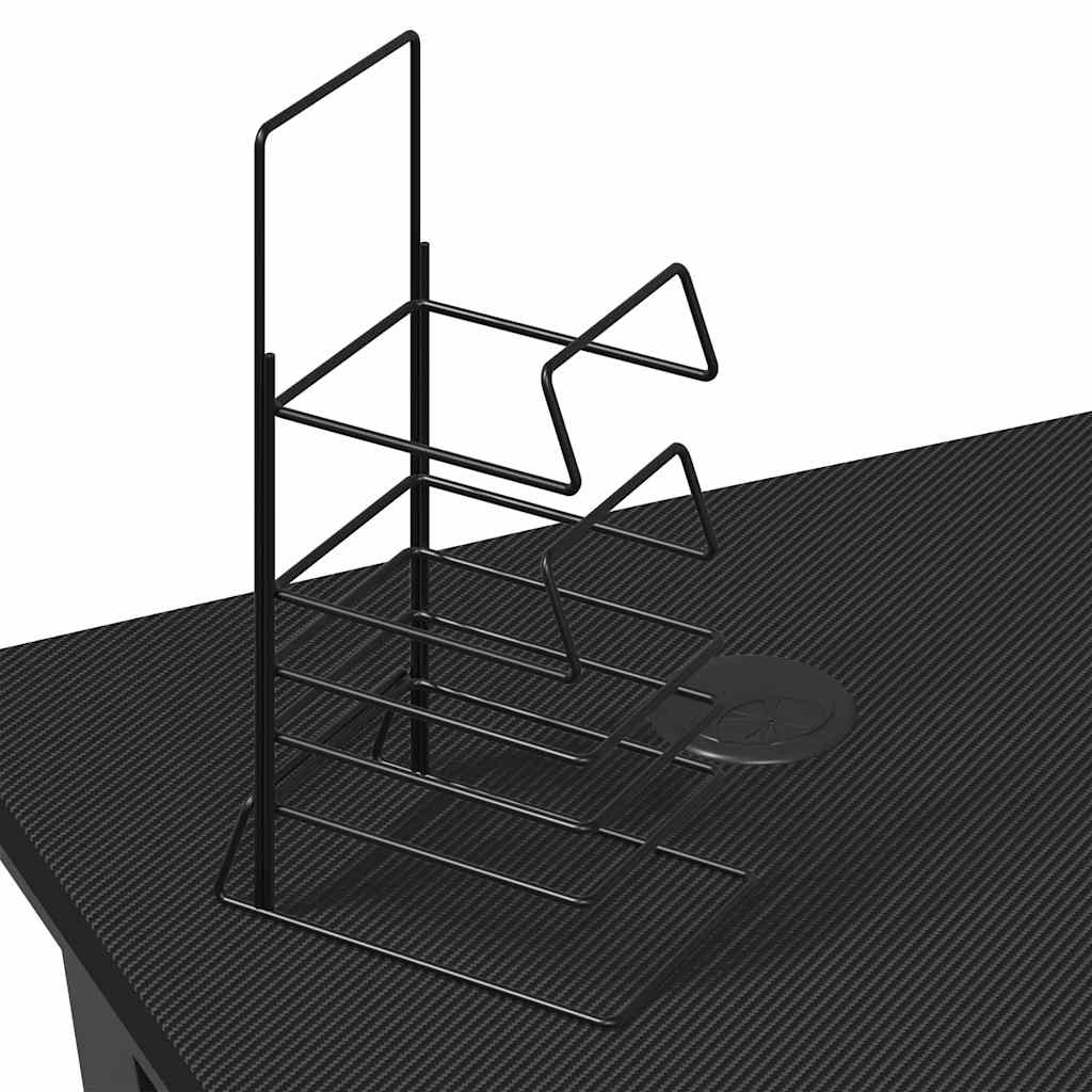 Gaming-Schreibtisch mit ZZ-Gestell Schwarz 110x60x75 cm