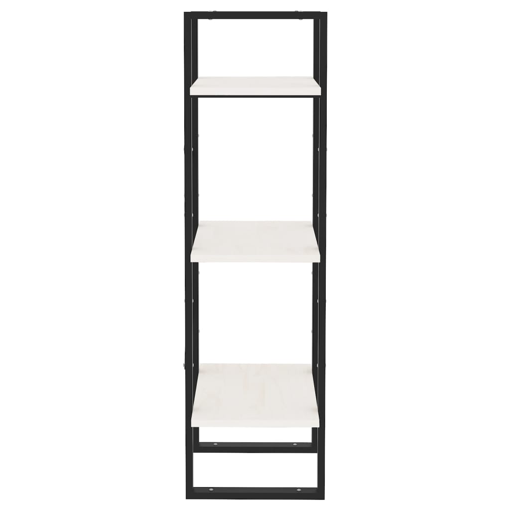 Reol 3 hylder Hvid 40x30x105 cm Massiv Fyr