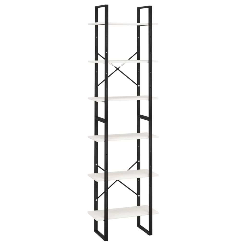 Opbevaringshylde Hvid 60x30x210 cm Massiv Fyr