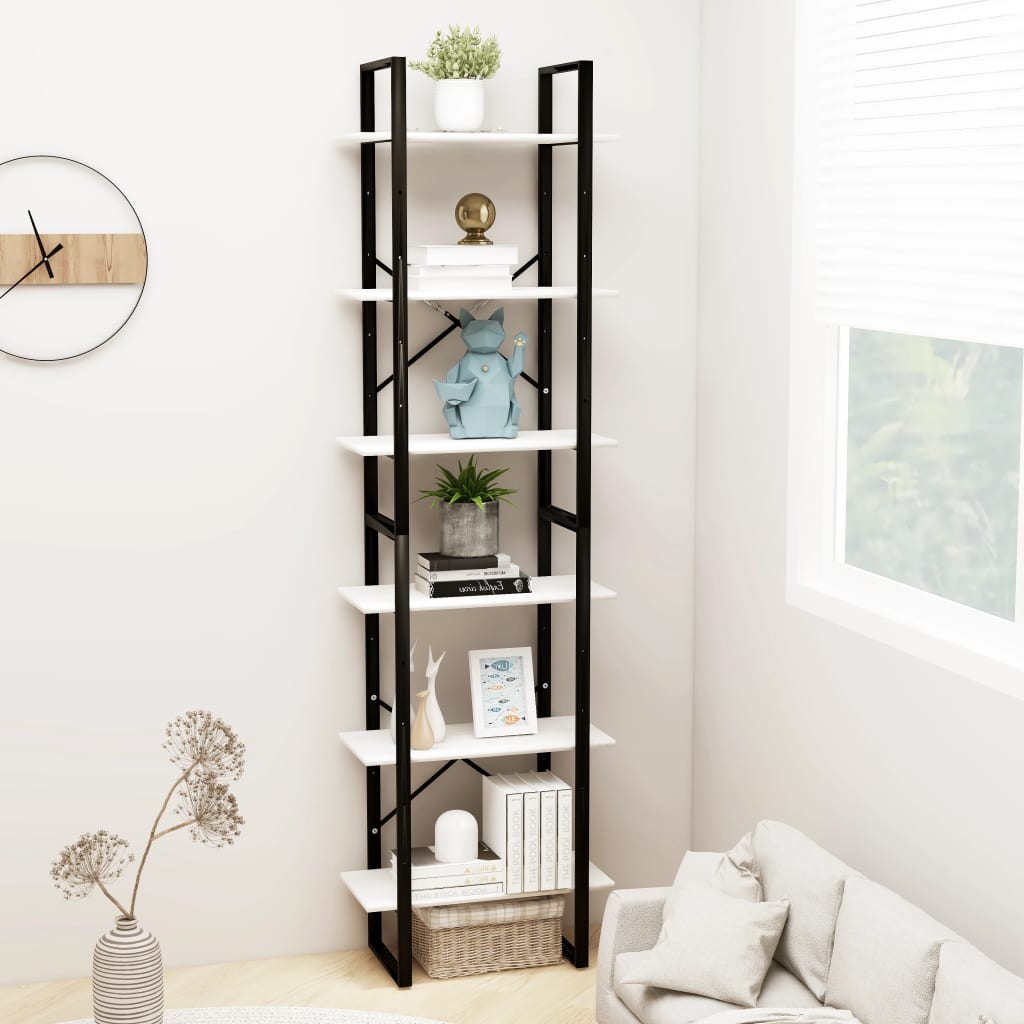 Opbevaringshylde Hvid 60x30x210 cm Massiv Fyr