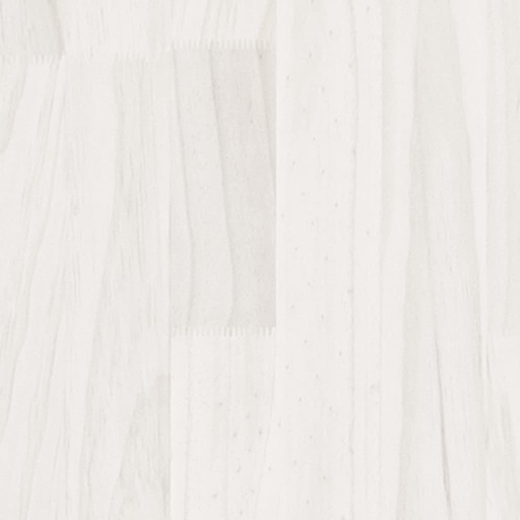 Opbevaringshylde Hvid 60x30x210 cm Massiv Fyr