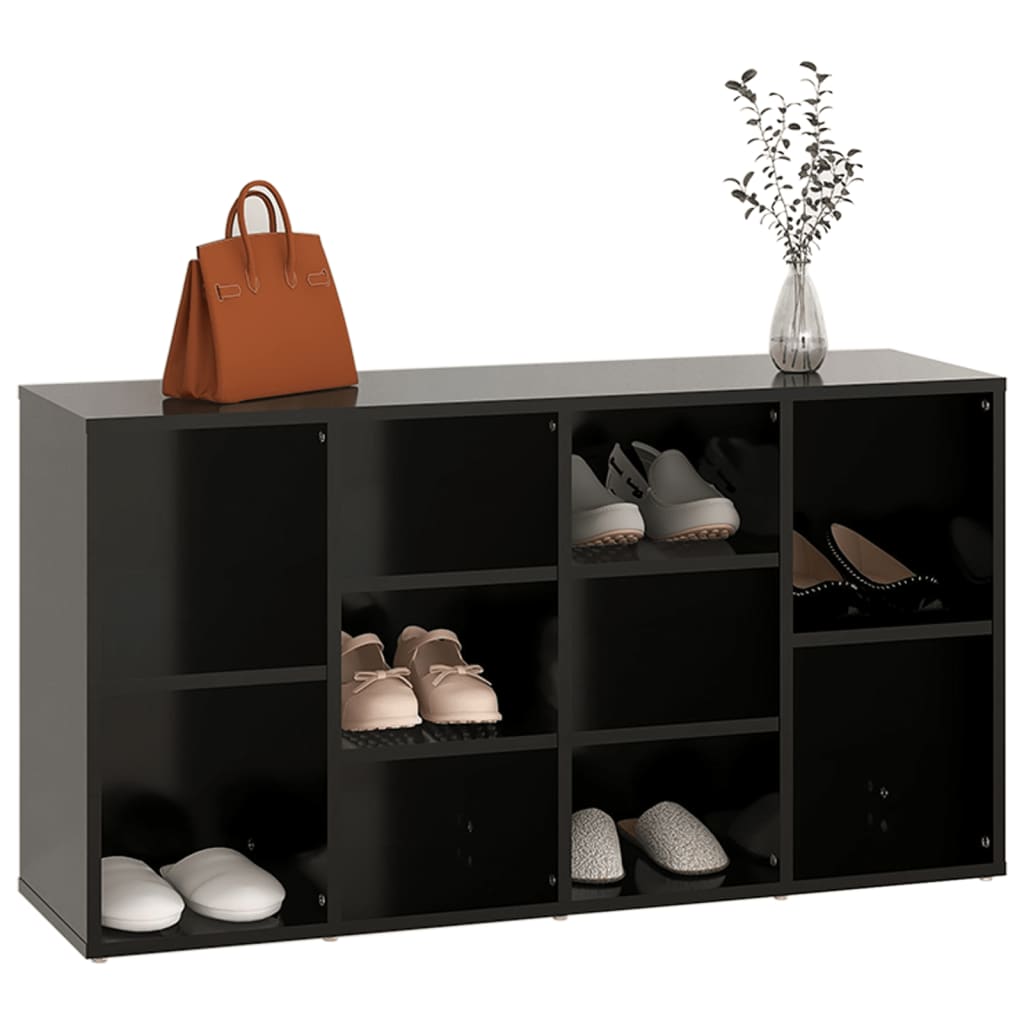 Schuhbank Schwarz 103x30x55 cm Holzwerkstoff