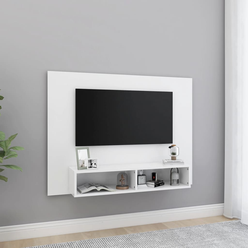 TV-Wandschrank Weiß 120x23,5x90 cm Holzwerkstoff